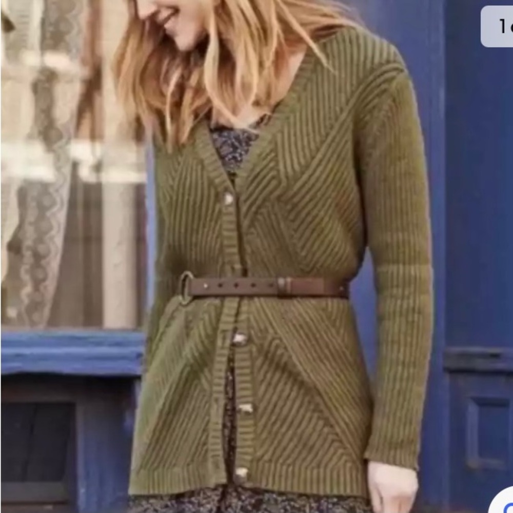 Cabi Green Cardigan